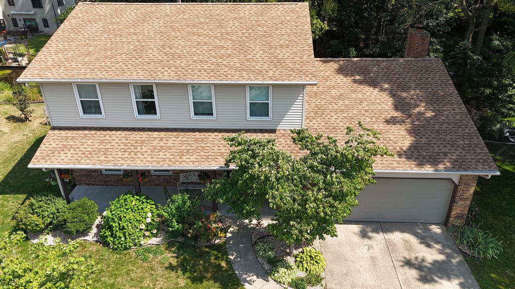 brown asphalt roofing one way