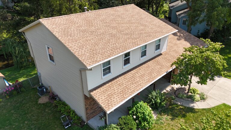 brown asphalt shingles