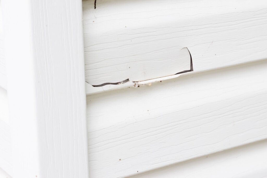 cracked vinyl siding