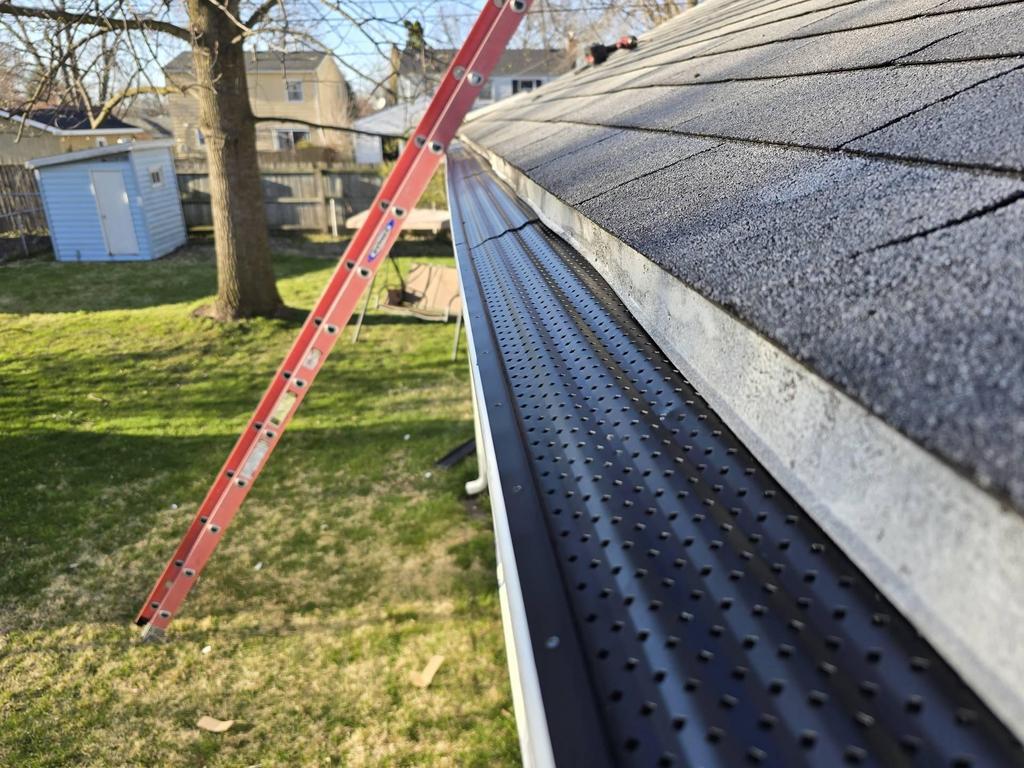 gutter guards on a gutter