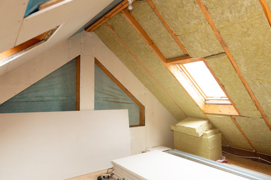 roof rafters vs trusses attic insulation almost finished