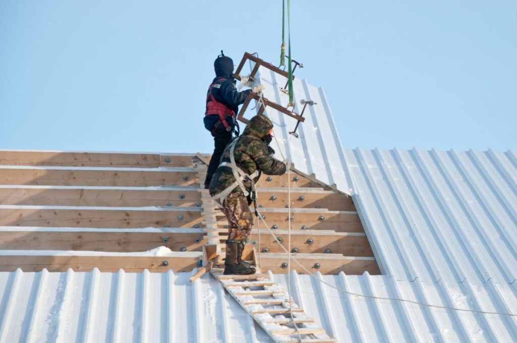 standing seam vs exposed fastener new metallic roof installation