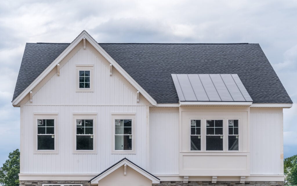 house with white vertical siding