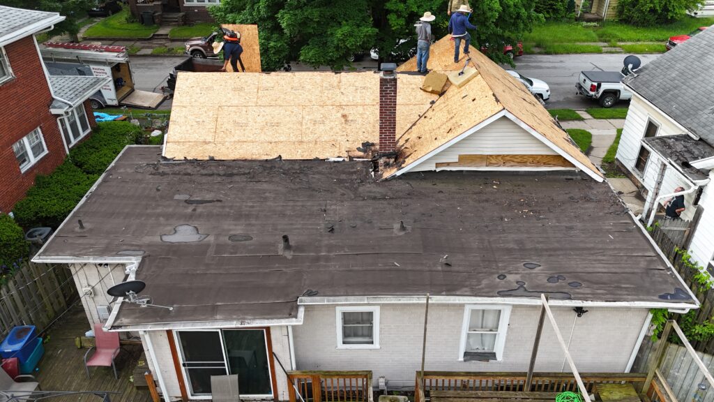 new shingles roof installation