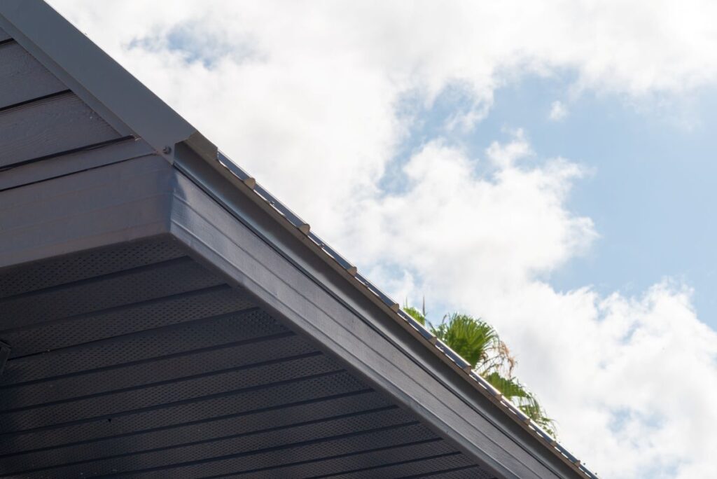 drip edge dark metallic tiles roof