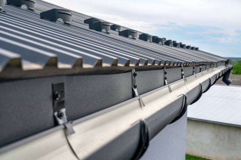 metallic roof new gutter gutter services